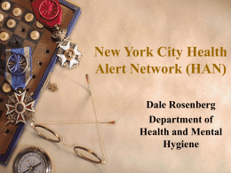 Health Alert Network - New York Disaster Interfaith Services