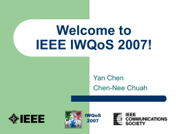 Welcome to IEEE IWQoS 2007!