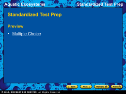 Aquatic Ecosystems