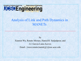 Analysis of link and path dynamics in MANETs