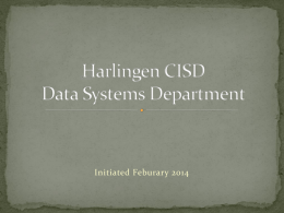 System Administration - Harlingen CISD / Harlingen Consolidated