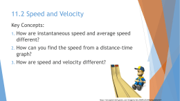 11.2 Speed and Velocity