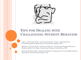 Dealing with difficult students