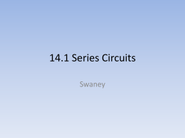 14.1 Series Circuits