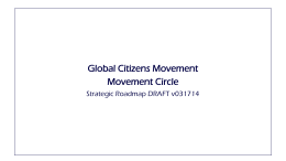 GCM Strategic Roadmap
