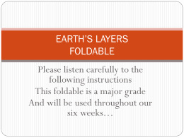 EARTH*S LAYERS FOLDABLE