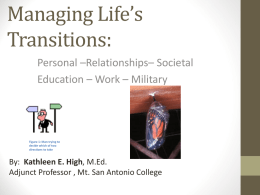 Managing Life`s Transitions: