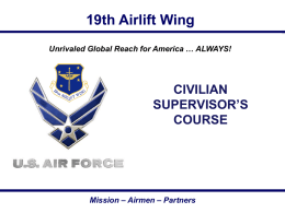CIVILIAN SUPERVISOR`S COURSE Mission