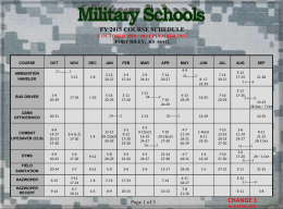 fy 2015 military schools course schedule 1 october 2014