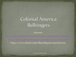 Colonial America Bellringers