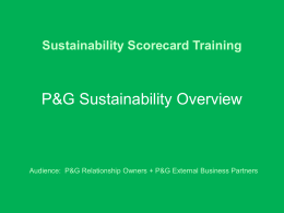 Supply Chain Environmental Sustainability Scorecard