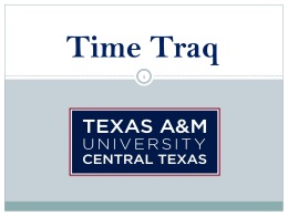 Time Traq PowerPoint TAMUCT (new window)