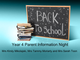 Year 4 Parent Information