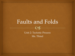 Faults and Folds