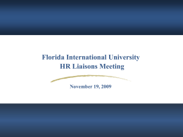 Exit Review Process - Fiu - Florida International University