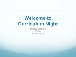 Welcome to Curriculum Night - Oak Park Elementary School District 97