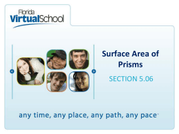 Surface Area of Prisms
