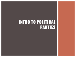 Intro to Political Parties