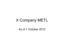 X Company METL