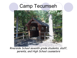 Camp Tecumseh Powerpoint
