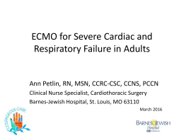 ECMO for Severe Cardiac and Respiratory Failure in Adults