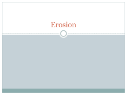 Erosion Notes