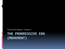 The Progressive Era (movement)