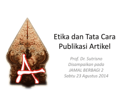 2014_JAMAL_Etika dan tata cara publikasi_Prof
