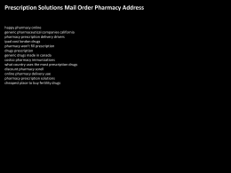 Generic Drugs In Singapore - Highmark Blue Shield Mail Order