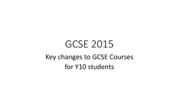 GCSE 2015 Presentation