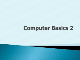 Computer Basics 2 Power Point