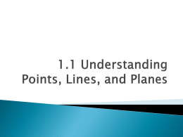 1.1 Understanding Points, Lines, and Planes