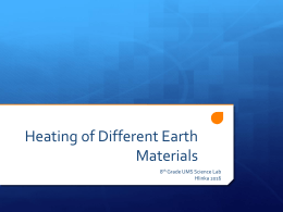 Heating of Different Earth Materials