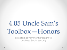 4.05 Uncle Sam`s Toolbox*Honors