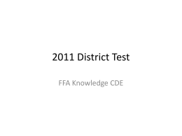 2011-District-FFA-Knowledge-Test - Mid