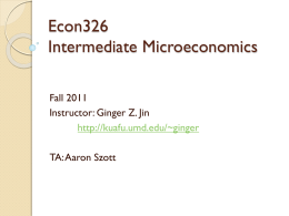 Econ326 Intermediate Microeconomics