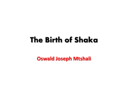 The Birth of Shaka