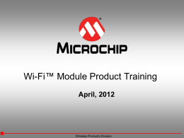 Wi-Fi™ Module Product Training