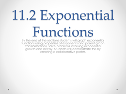 11.2 Exponential Functions