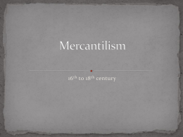 Mercantilism - englishapch