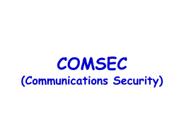 COMSEC (Communications Security)