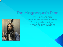 The Alogonquain Tribe