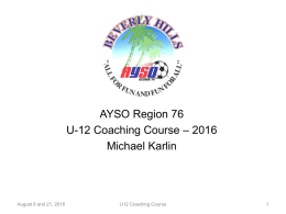 U-12 Coaching Course