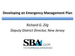 Developing an Emergency Management Plan