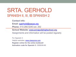 activation codes Spanish III sheet