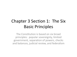 Chapter 3 Section 1: The Six Basic Principles