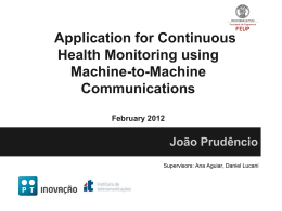 Application for Continuous Health Monitoring using Machine