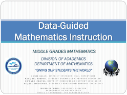 Middle School Data Presentation