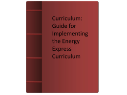 Curriculum - Energy Express