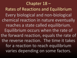 Chapter 18 - Equilibrium